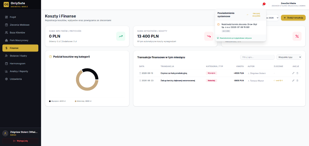 Koszty i Finanse OnlySute